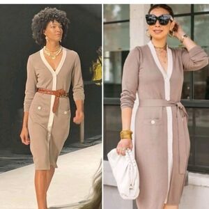 CAbi Genteel Duster Cardigan Sweater Dress Size XS.